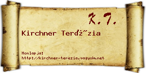 Kirchner Terézia névjegykártya