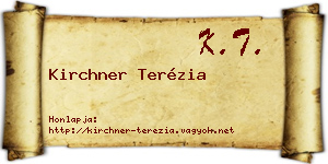 Kirchner Terézia névjegykártya